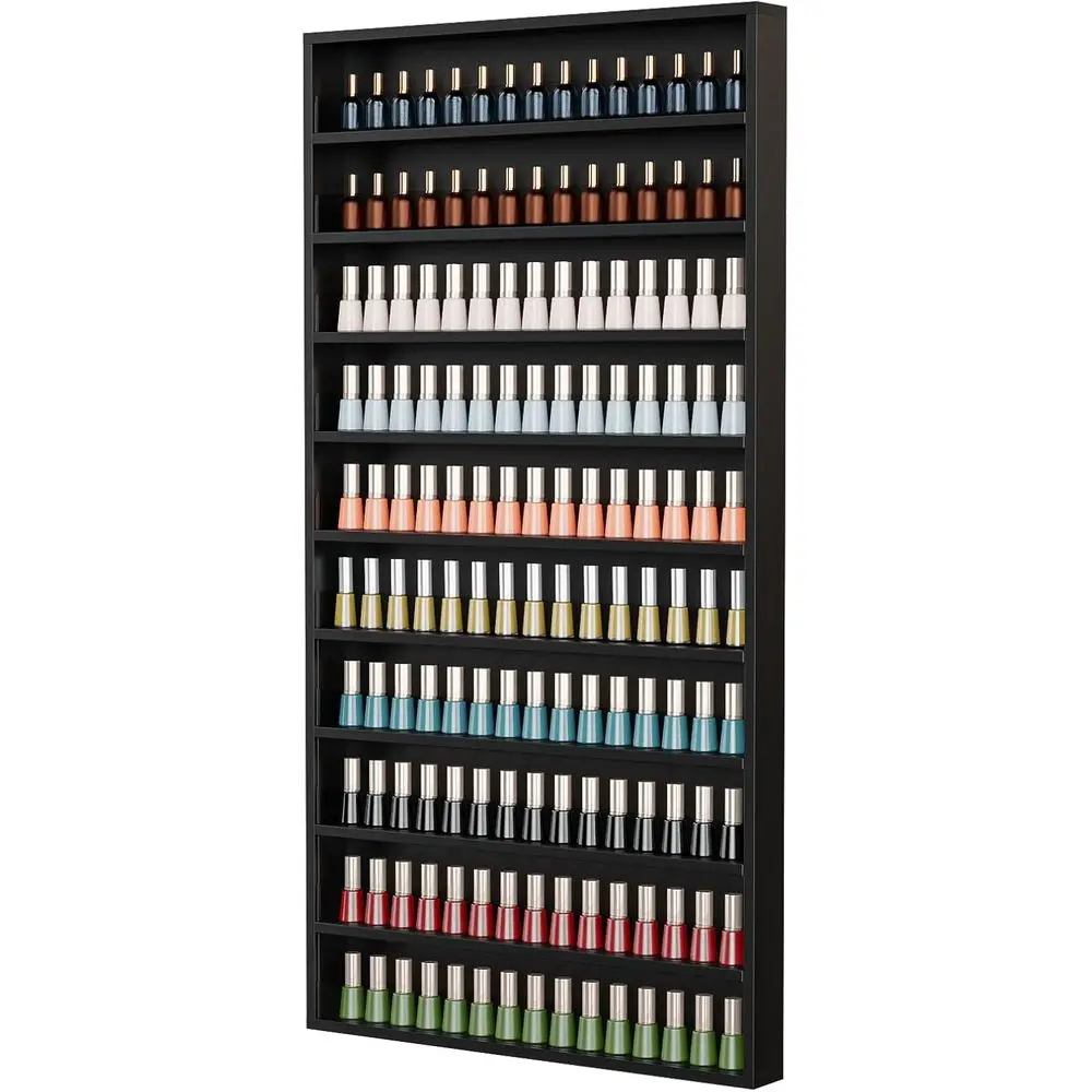 Eyeshadow Palette - 10-Tier Wooden Nail Polish Wall Mount