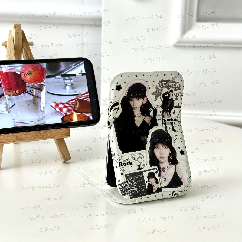 Beauty For Makeup - Aespas Mini Folding Makeup Mirror Vertical