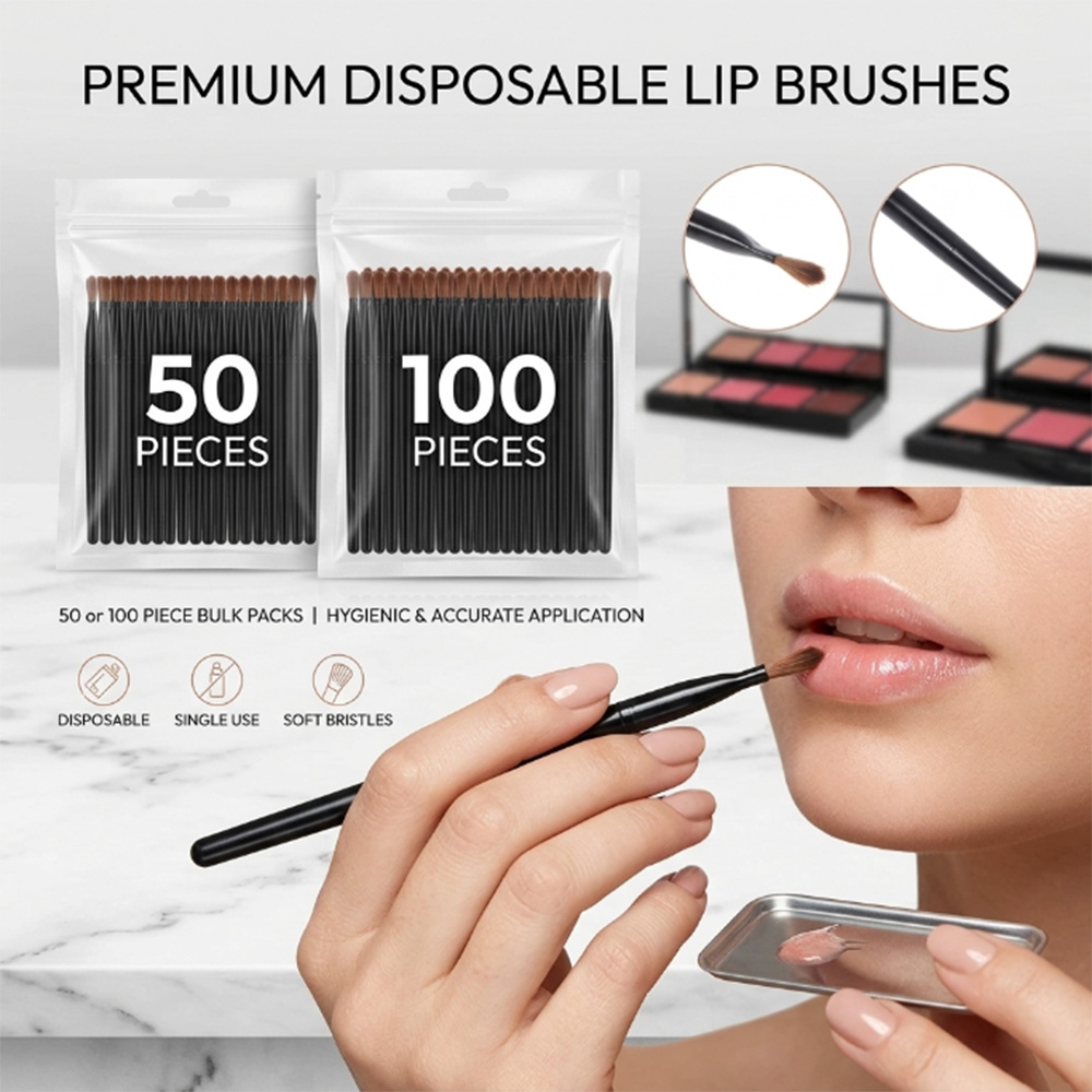 Beauty Makeup Lipstick - 50/100pcs Disposable Lip Brush Set Lipstick