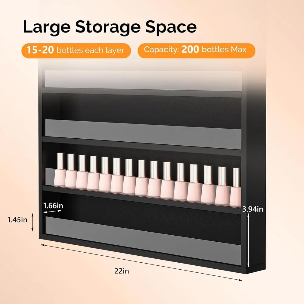 10-Tier Wooden Nail Polish Wal - Eyeshadow Palette 评论和价格