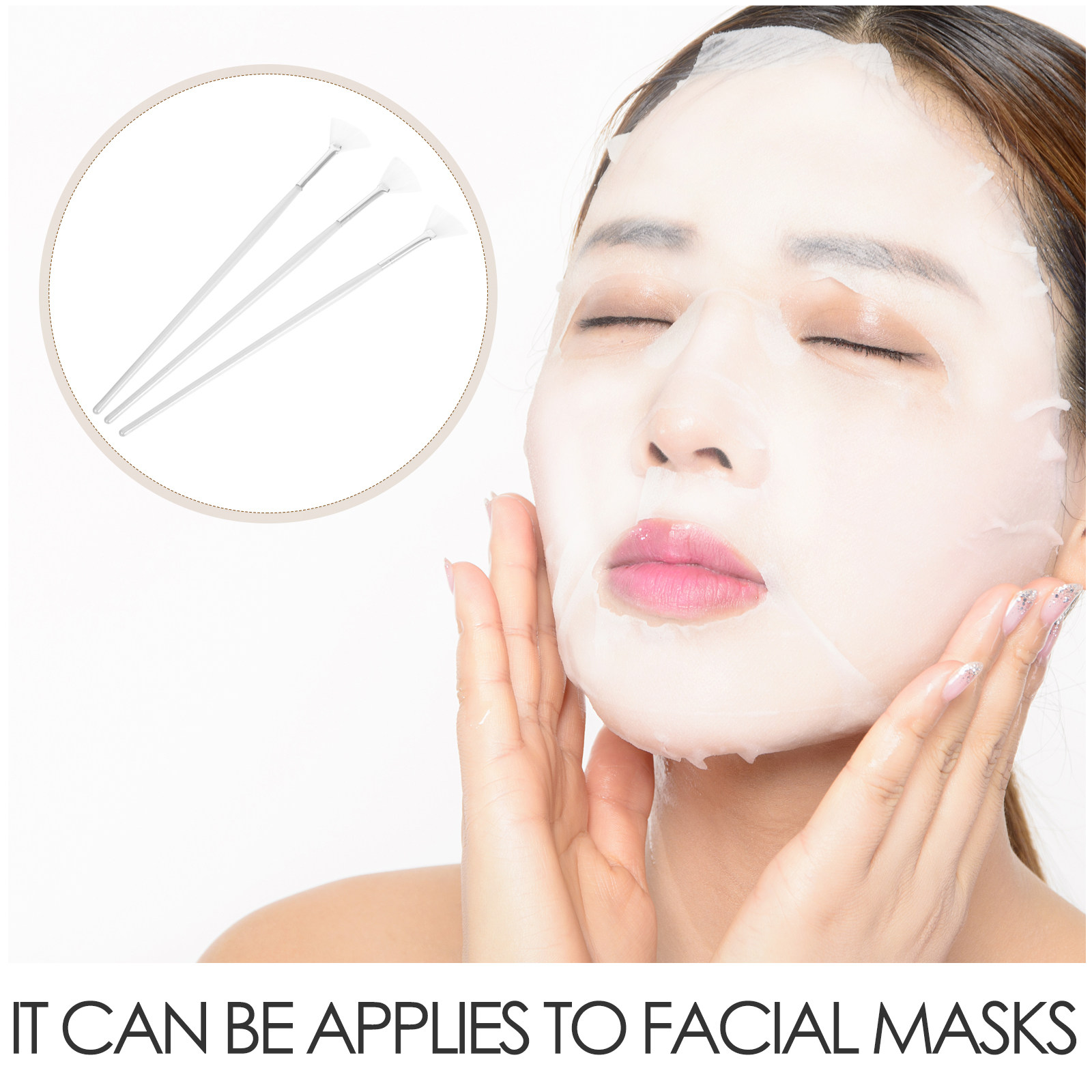 3Pcs Face Mask Applicator Brus - Beauty Makeup Face 评论和价格