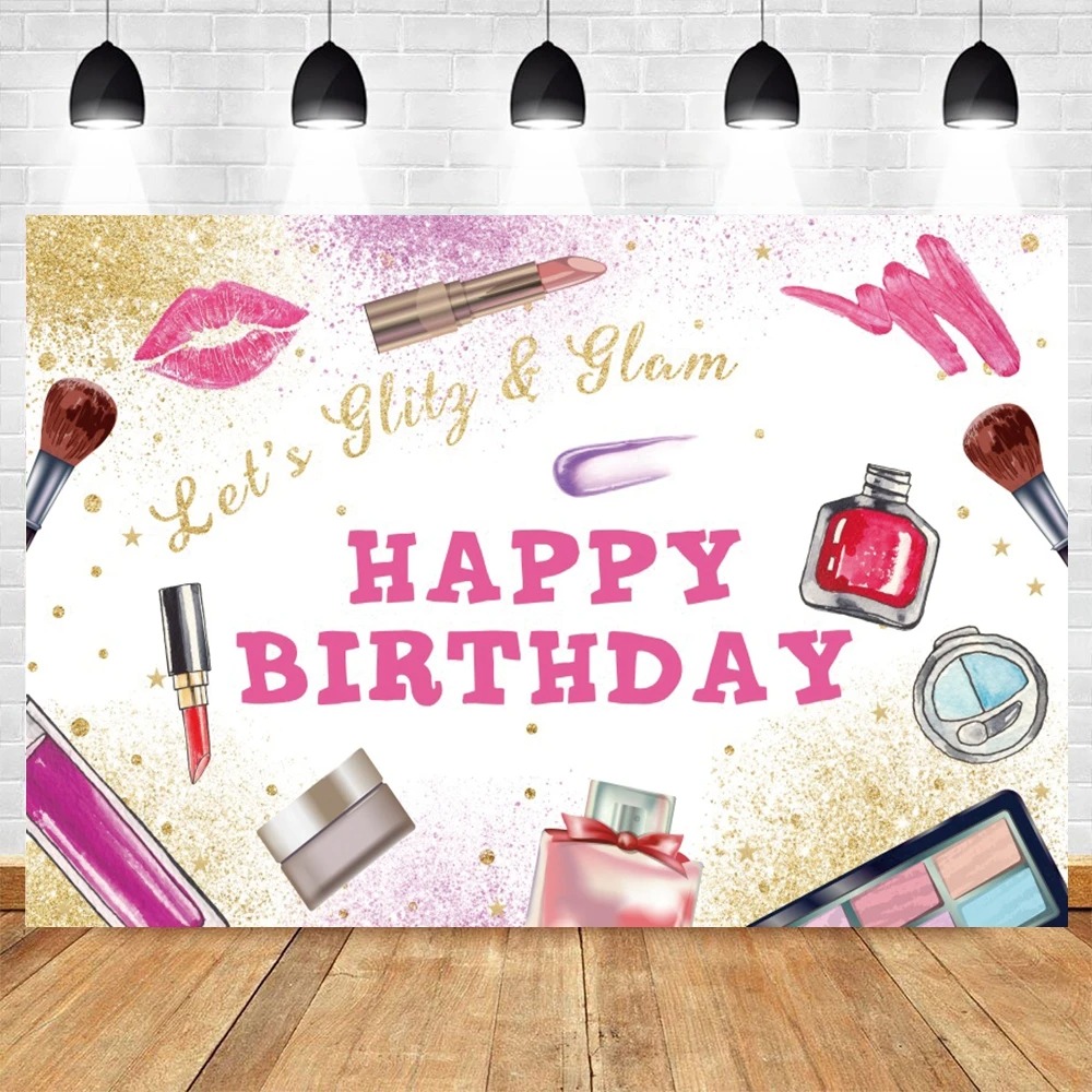 Spa Party Themed Backdrop for  - Beauty Makeup For Girl 评论和价格