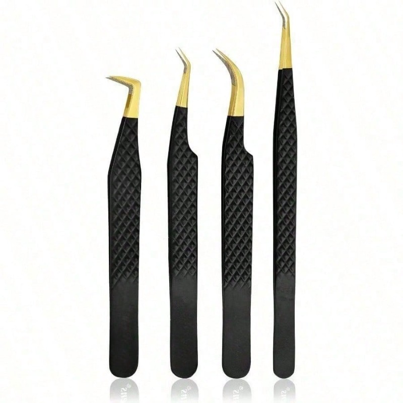 4Pcs Black Stainless Steel Fib - Beauty Makeup Tips 评论和价格