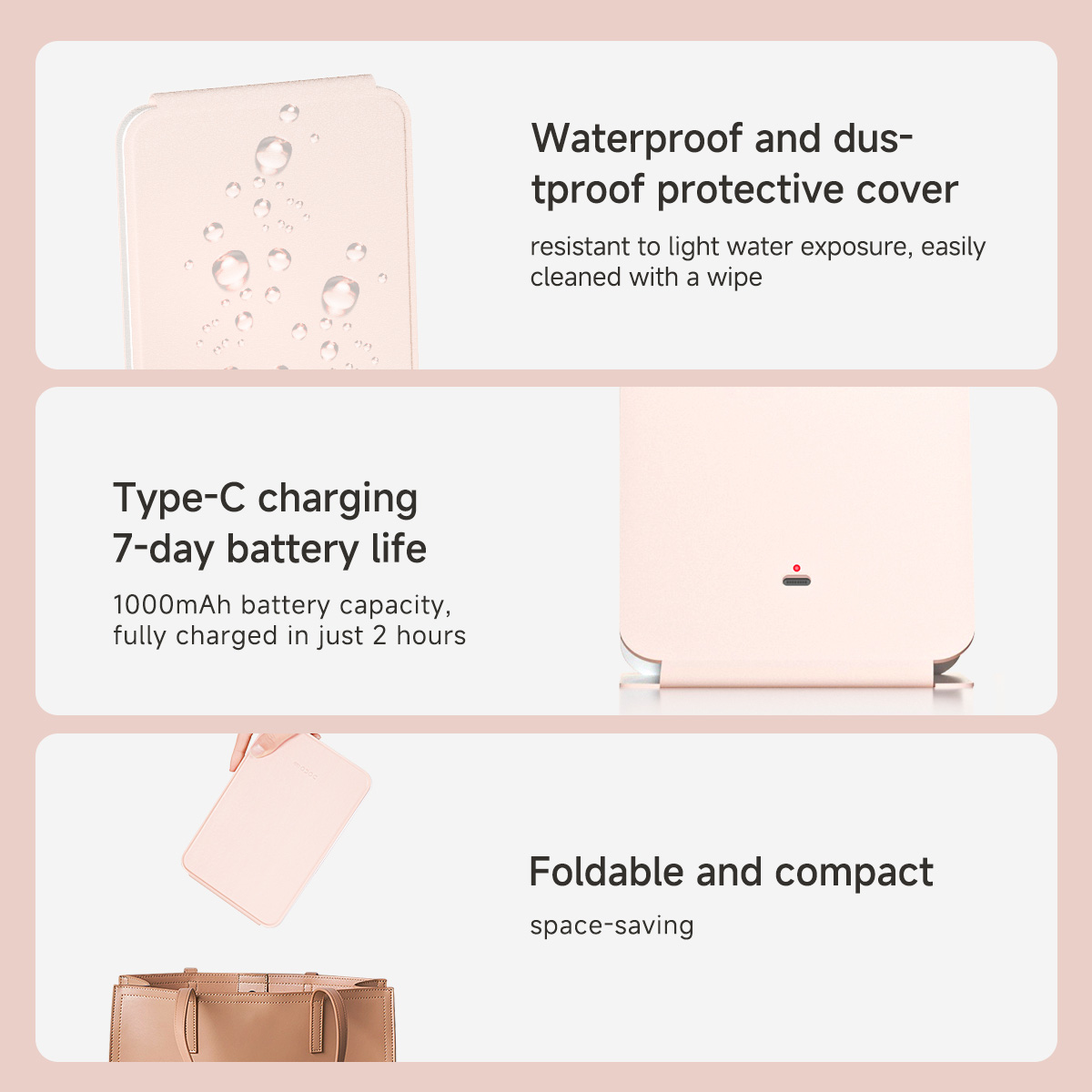 DOCO Makeup Mirror Foldable Po - Beauty Lab Makeup 评论和价格
