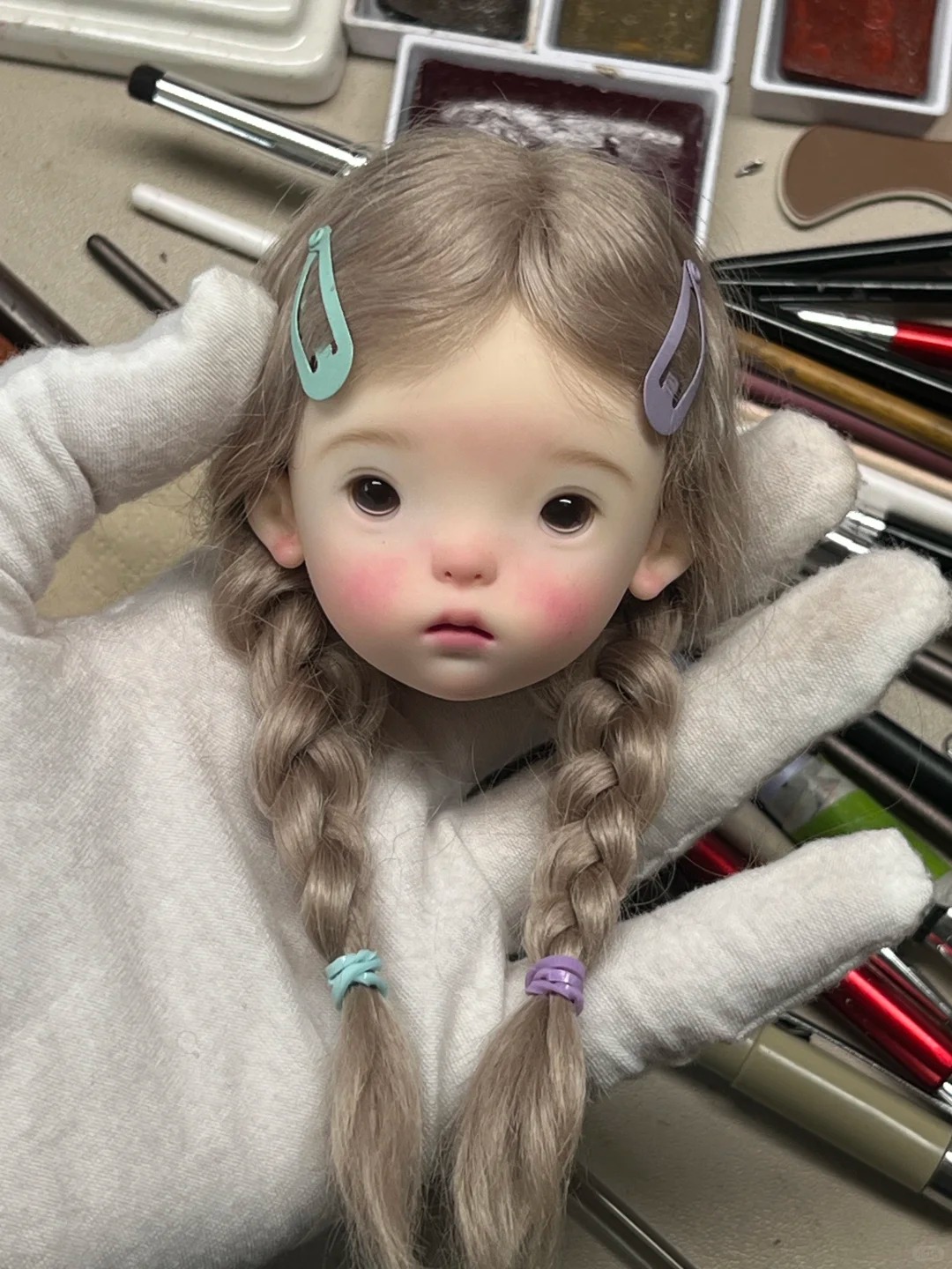 SD BJD Doll 1/6 Landoudou Head - Beauty Makeup For Girl 评论和价格