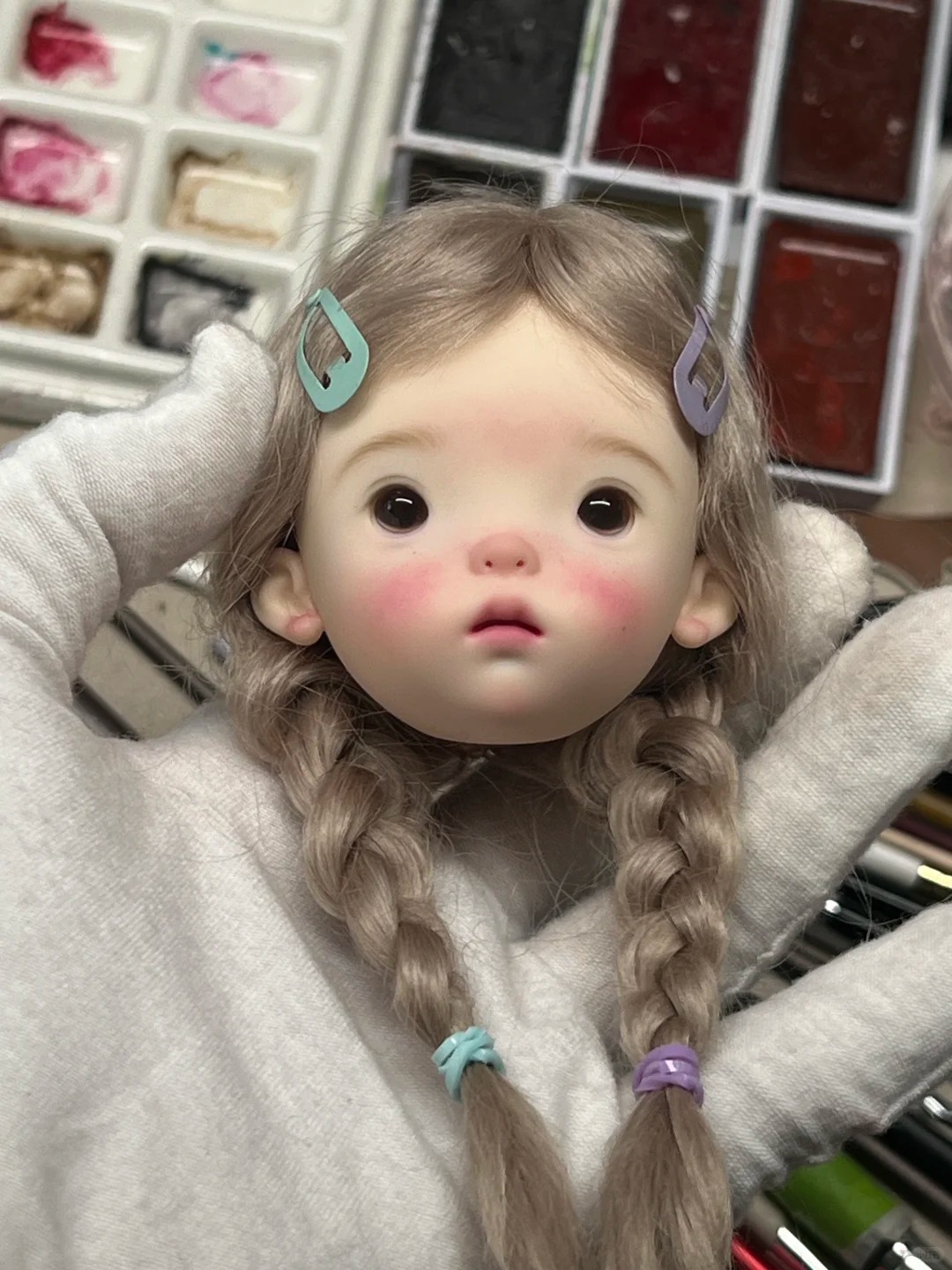 SD BJD Doll 1/6 Landoudou Head - Beauty Makeup For Girl 评论和价格