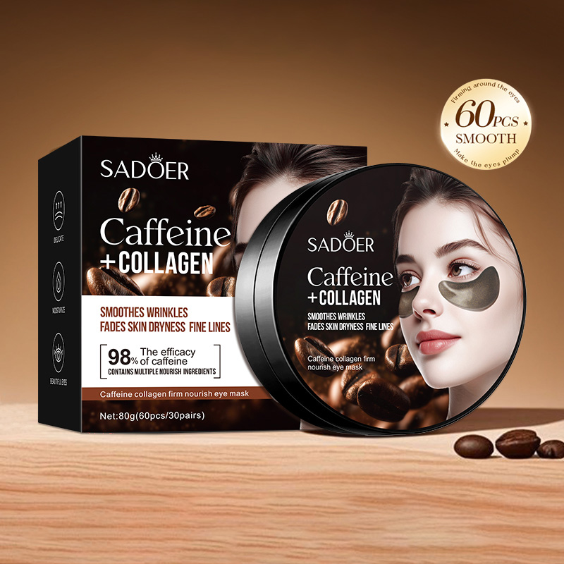 60pcs SADOER Caffeine Crystal  - Collagen Eye Patch 评论和价格