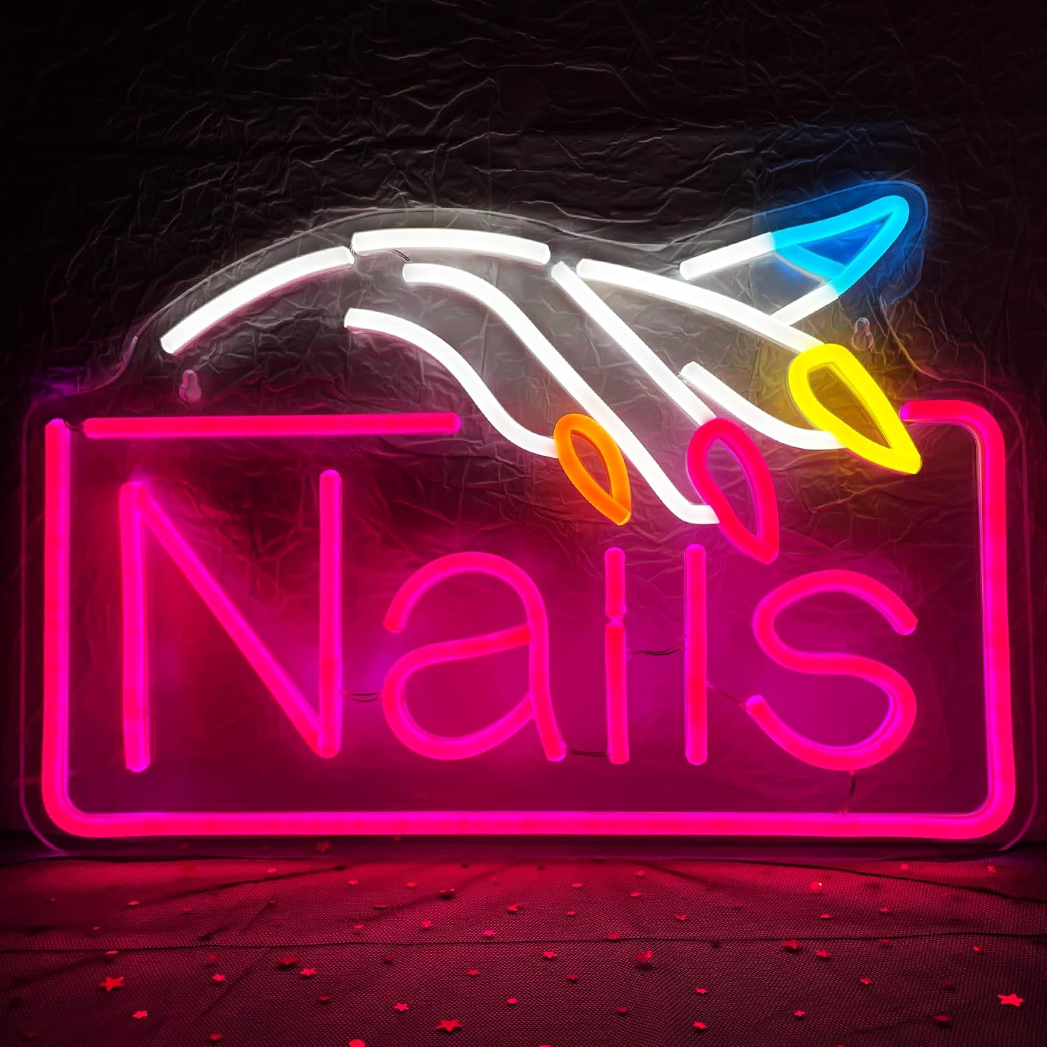 Nails Neon Sign  Business Wall - Beauty Makeup Stores 评论和价格