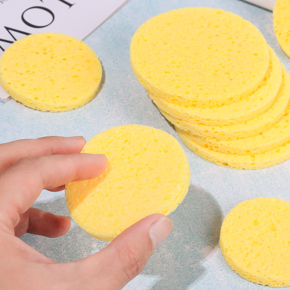 10pcs 6-9cm Yellow Face Round  - Beauty Makeup Face 评论和价格