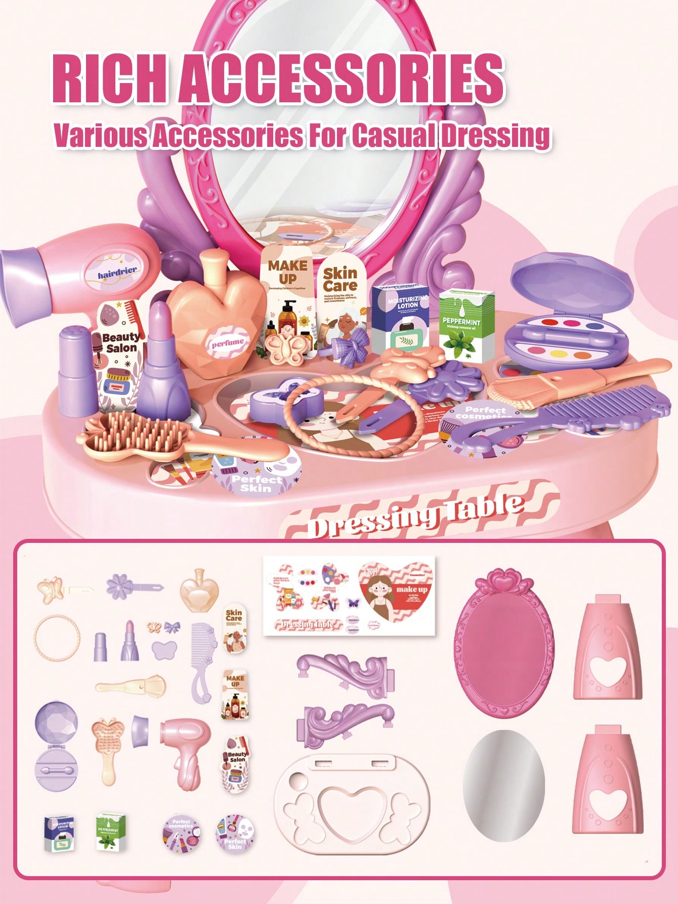 Kids Princess Vanity Dressing  - Beauty Makeup For Kids 评论和价格